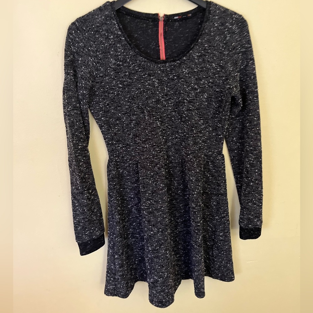 Teen Vogue Mstylelab Charcoal Long Sleeve Mini Dress Large